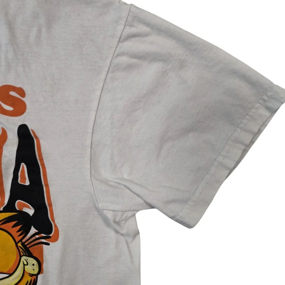 Garfield Lasagna By The Slice White Graphic T-Shirt‎ Mens Medium I Hate Mondays